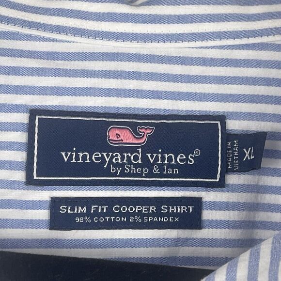 Vineyard Vines By Shep & Ian Shirts Mens XL Striped Button Up Career Preppy Nerd - Picture 3 of 9